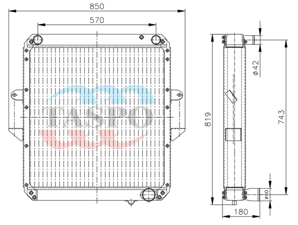МАЗ: 64229Т-1301010-001В идентичен по монтажным размерам с 53371Т-1301010В